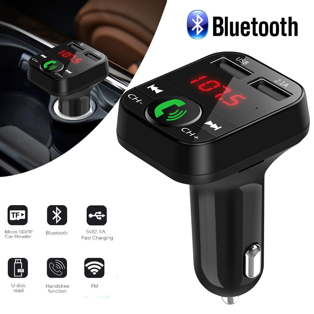Wireless Bluetooth Car FM Transmitter Dual USB Car Charger Kit MP3 Player