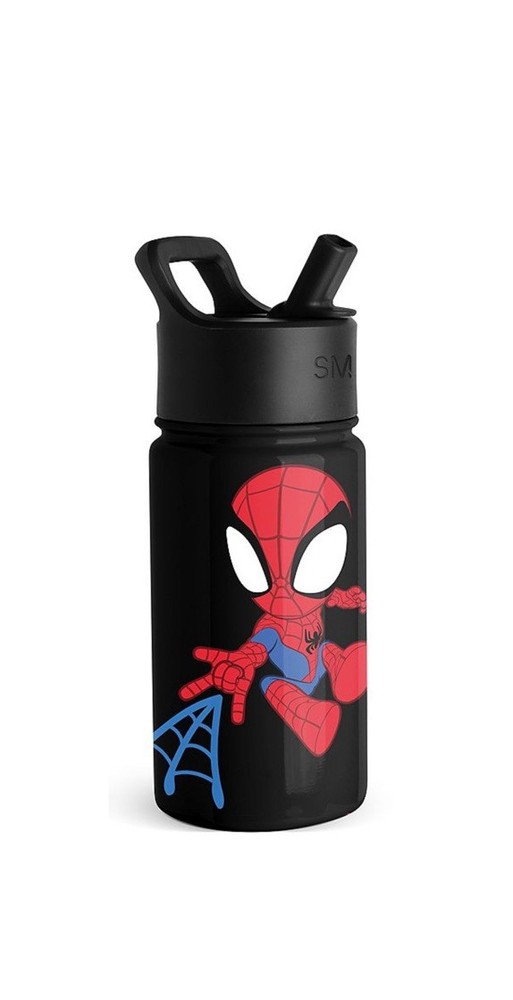 Simple Modern Kids Summit Water Bottle with Straw Lid | Marvel Spidey 14oz Black