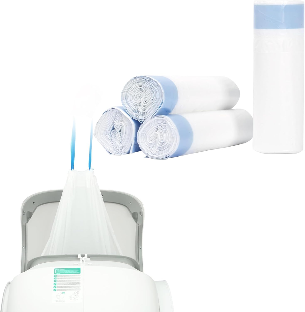 60 Count Drawstring Cat Litter Bags for Most Auto Self-Cleaning Litter Box, Cat