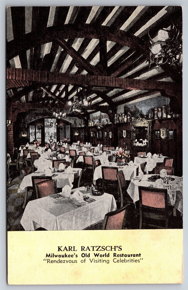 Karl Ratzsch's Old World Restaurant Milwaukee WI C1940's Postcard U23