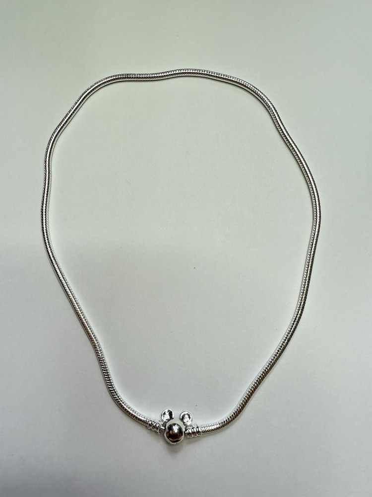 PANDORA 925 Silver Disney Mickey Mouse Chain Necklace 17.5 Inch 393529C00