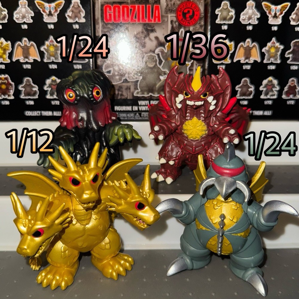 1/36 Destroyah Godzilla Anniversary Funko Mystery Minis Lot of 4 Gigan 2024