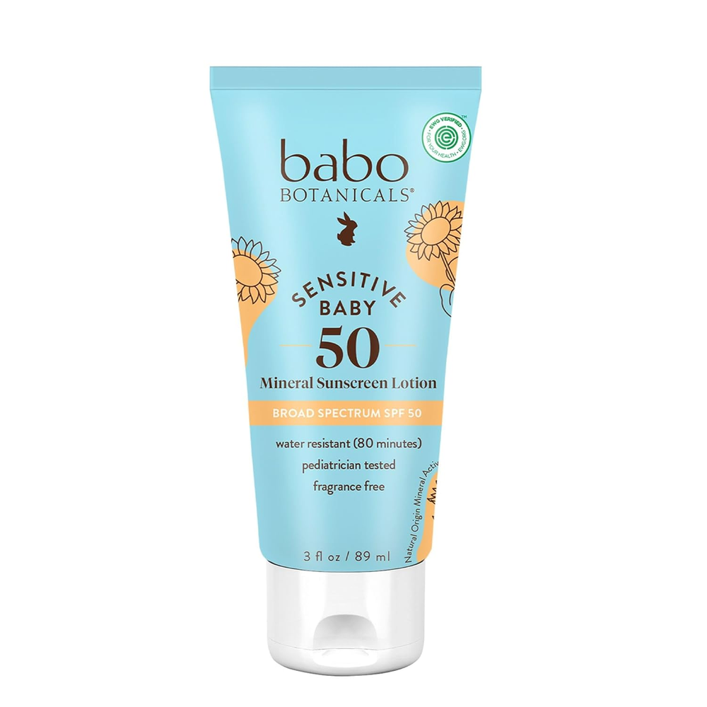Babo Botanicals SPF50 Sensitive Baby Sunscreen with Zinc Oxide