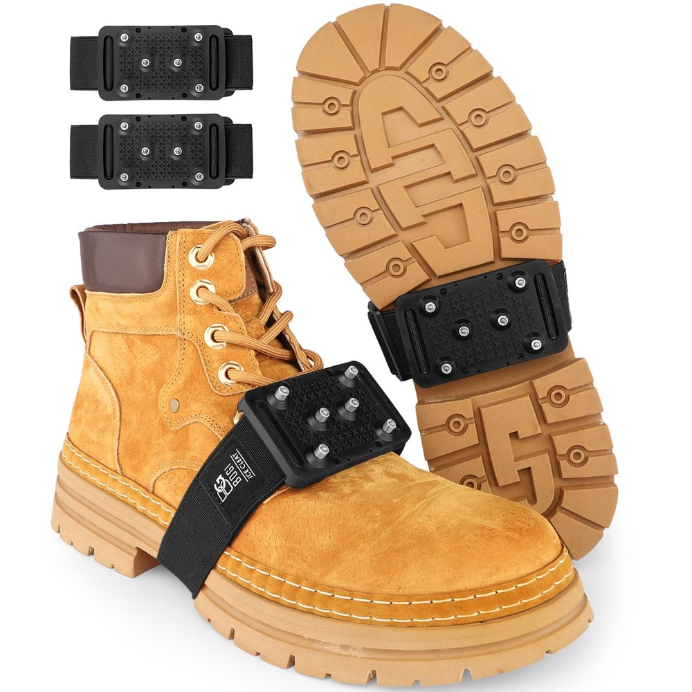 Ice Cleats Crampons, Rotatable Traction Ice Cleats for Shoes and Boots with T...