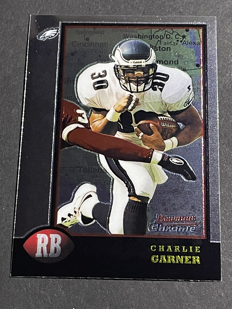 1998 Bowman Chrome Charlie Garner Interstate Insert Card - Philadelphia Eagles