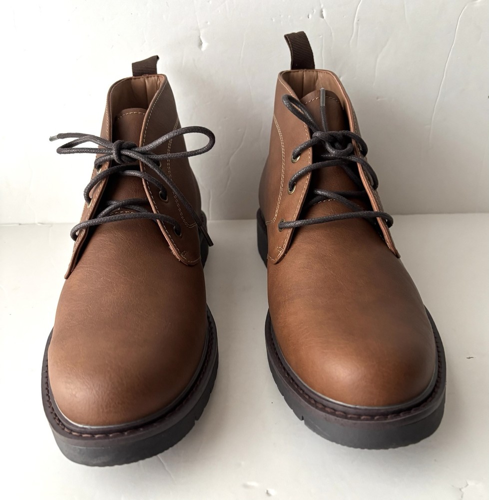 DOCKERS MEN'S CASUAL SHOES DARTFORD SIZE 10M TAN BOOTS LACE UP SUPREME COMFORT