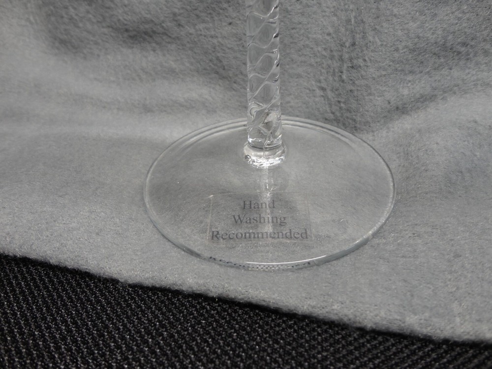 3 Large Bella Lux Glasses for Wedding Toast Martini Cosmo Wine Paneled Design