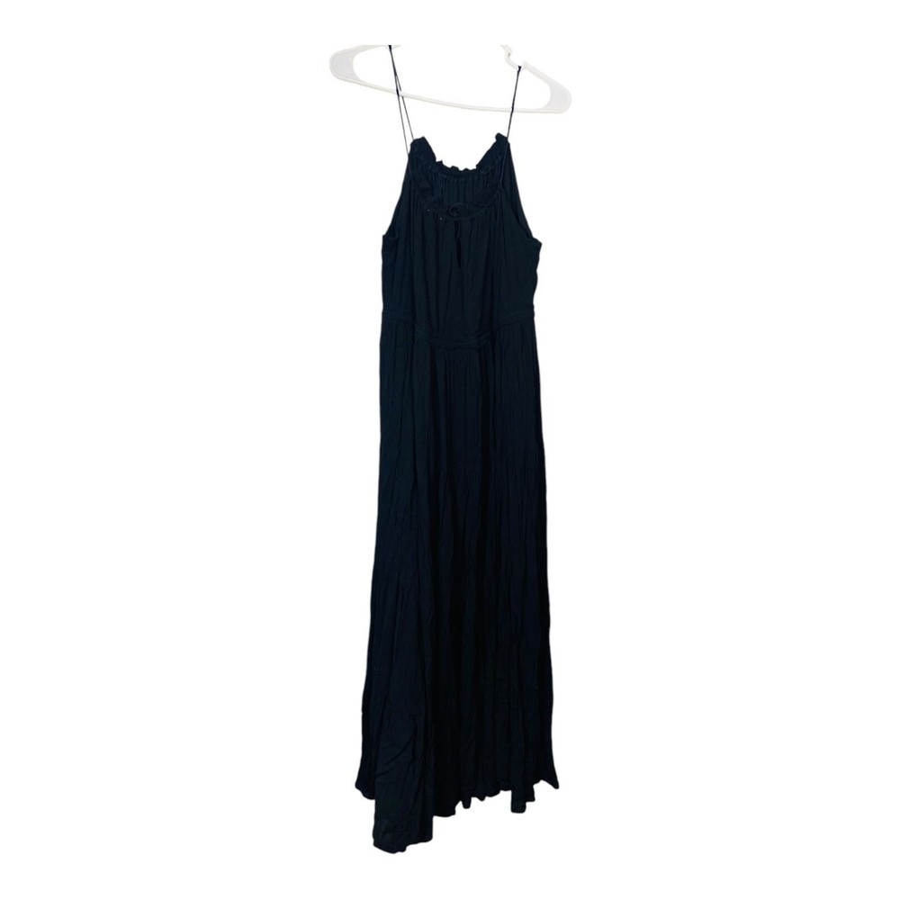Women's Black Tiered Spaghetti Strap Maxi Dress Size Small