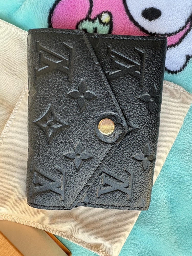 Louis Vuitton Victorine Wallet Empreinte Black Leather, Bills, Coins, Cards Box