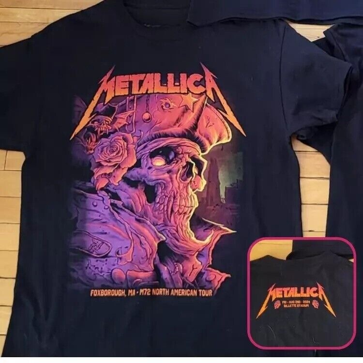 Metallica At Gillette Stadium Foxborough MA 2024 M72 World Tour Shirt S-5XL