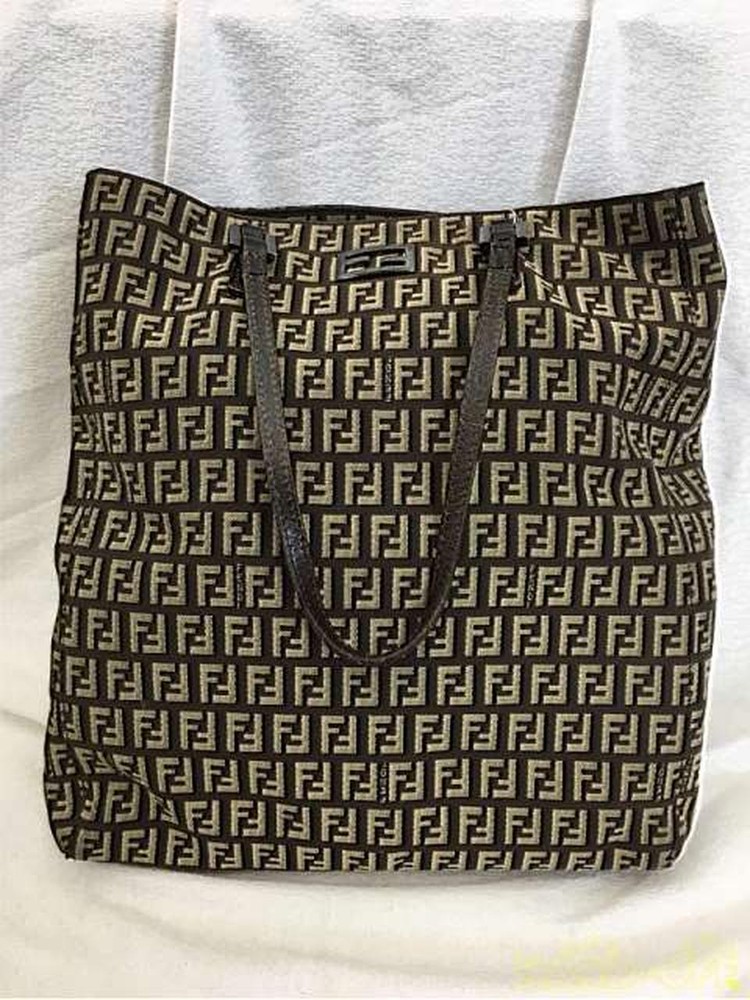 FENDI Zucca Zucchino Logo Tote Bag 27x30x9.5cm Made in Italy No Box Excellent Condition