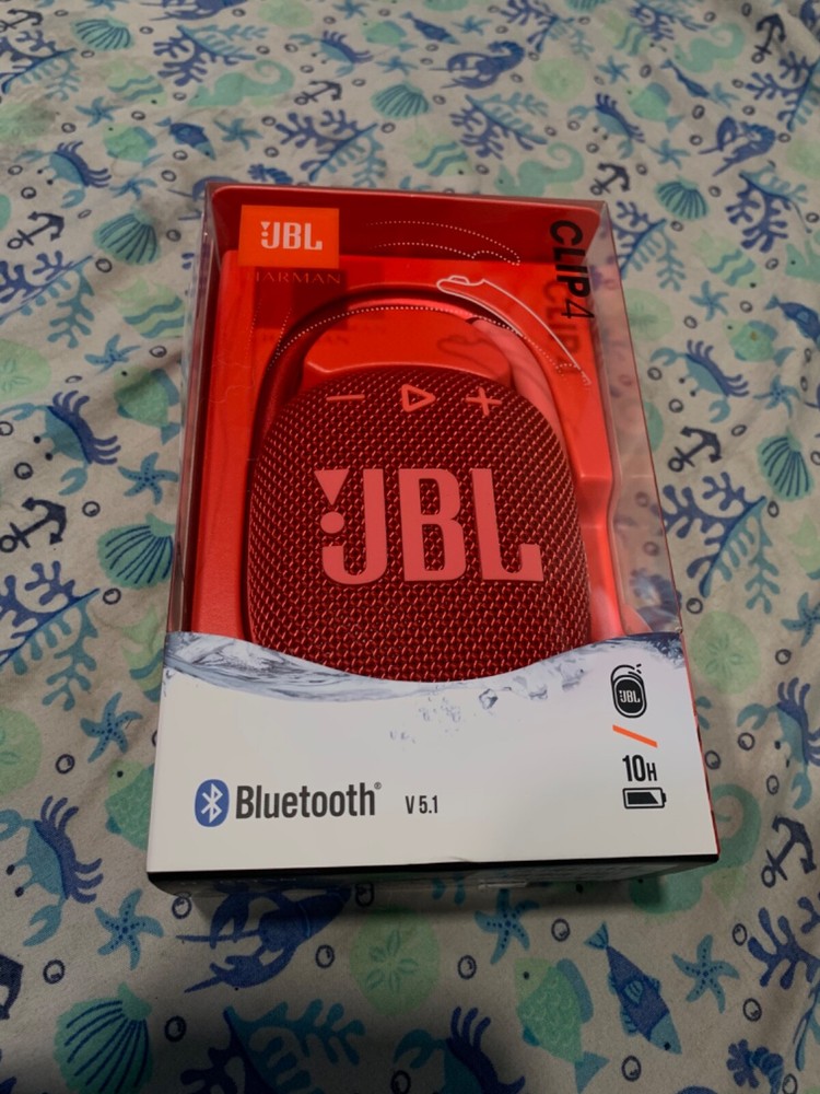 JBL Clip 4 Portable Bluetooth Speaker - Red