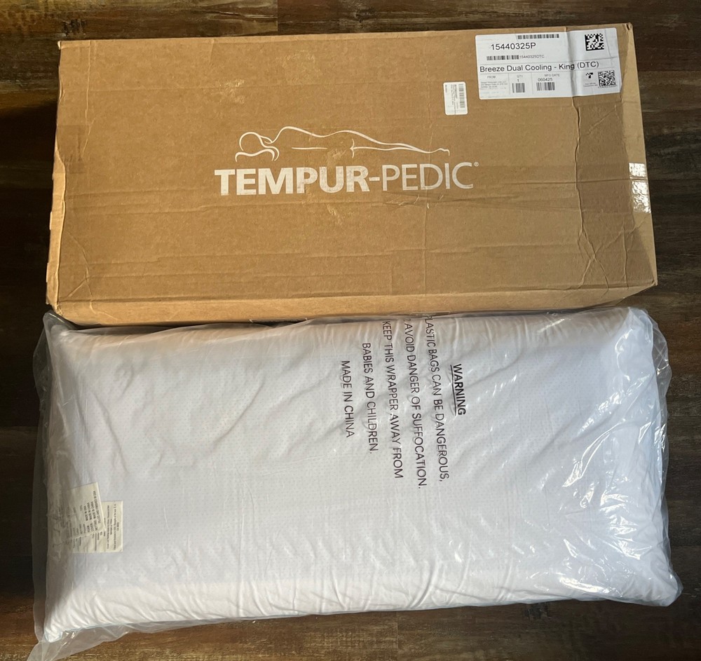 NEW Tempur-Pedic TEMPUR-Cloud Breeze Dual Cooling KING Pillow