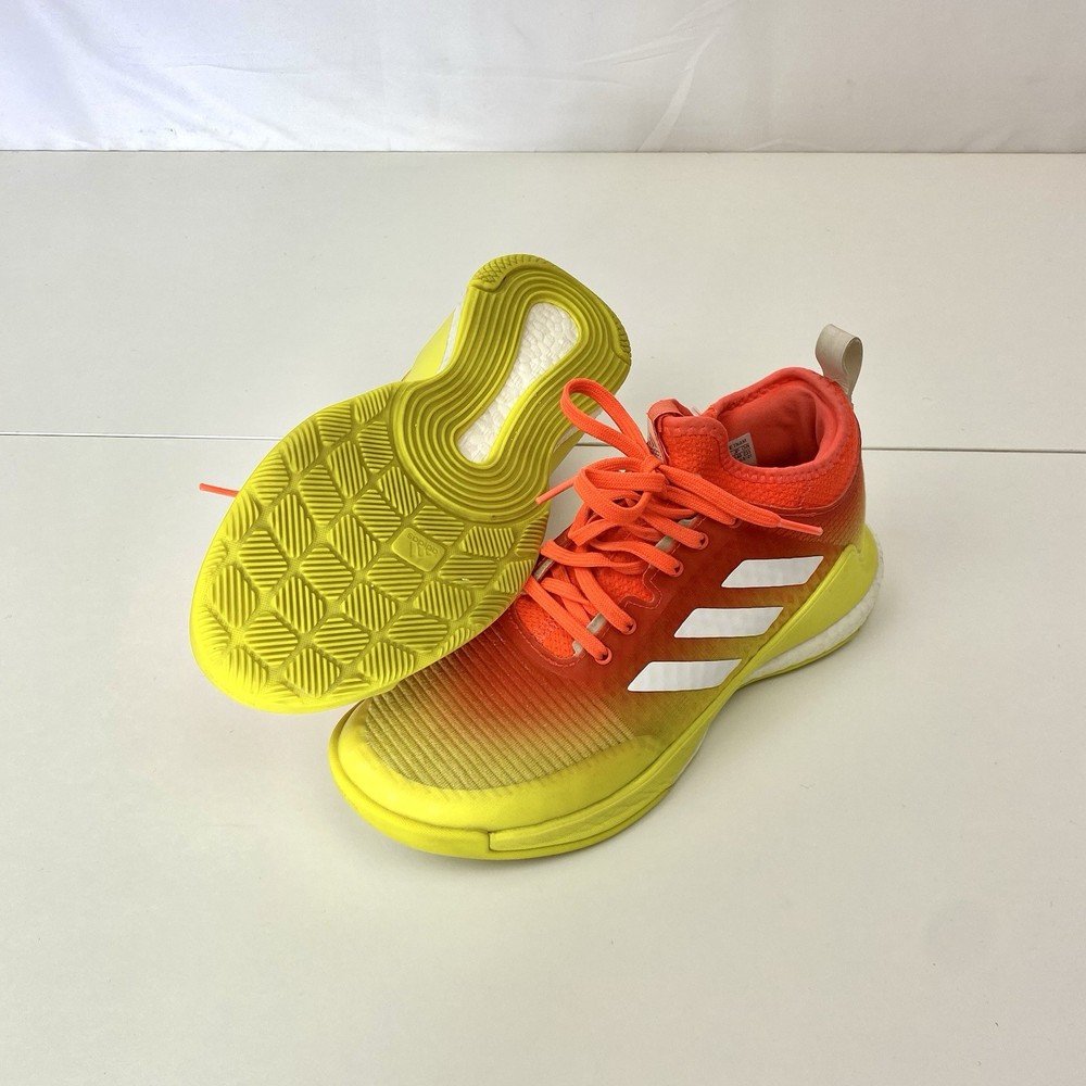 Adidas Crazyflight Mid Womans US 7Neon Yellow Red Volleyball Shoes