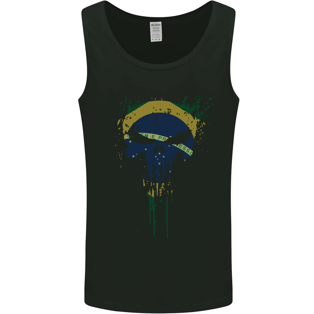 Brazil Skull Gym Training Bodybuilding Mens Vest Tank Top