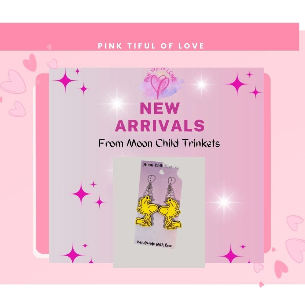 Hand-painted Woodstock wooden wire earrings bohemian style