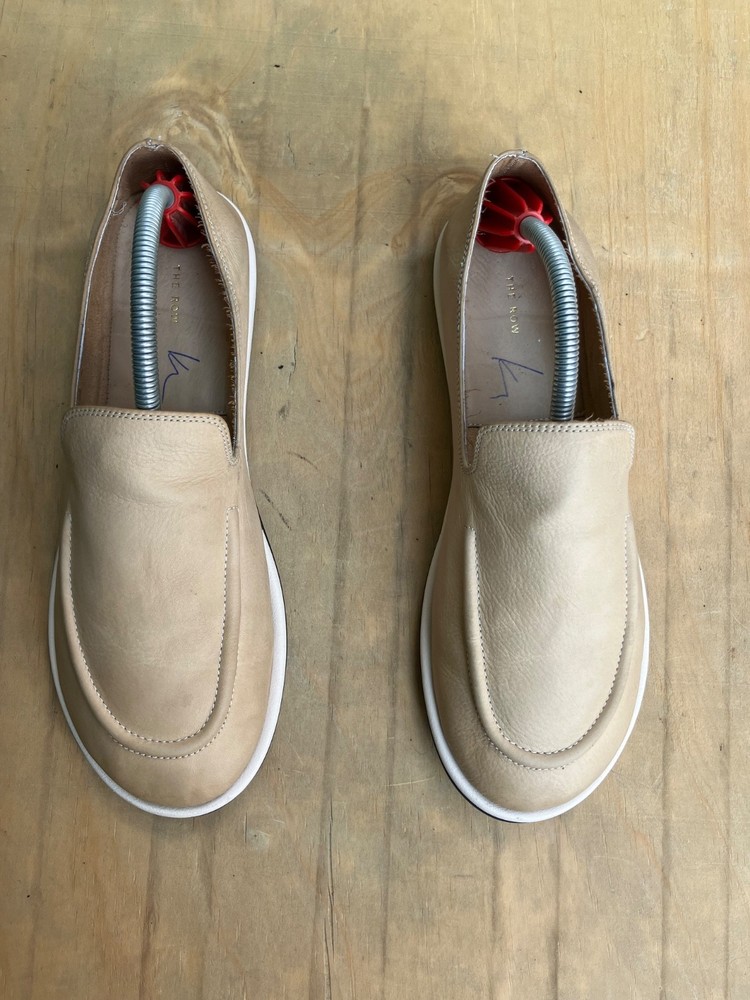 The ROW Canal Leather Beige Loafers Women's Size39 EU/9US