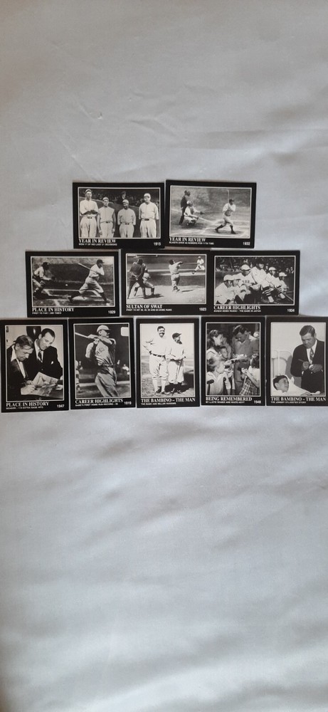 1992 Megacards The Babe Ruth Collection 10 Card Bundle
