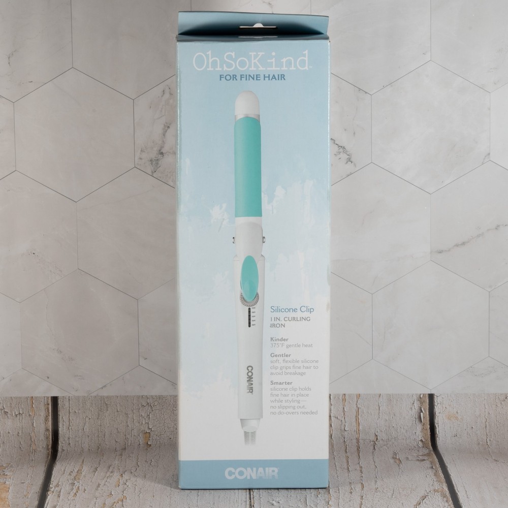 Conair Oh-So-Kind 1 Inch Silicon Clip Curling Iron Brand New No Damage