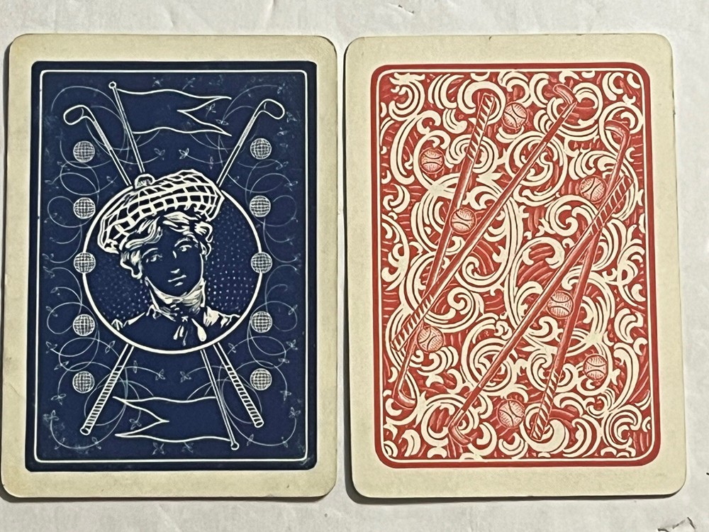 2 -c 1901-09 GOLF Playing Cards 1-Joker-1 Kalamazoo Mi. #98 Playing Card