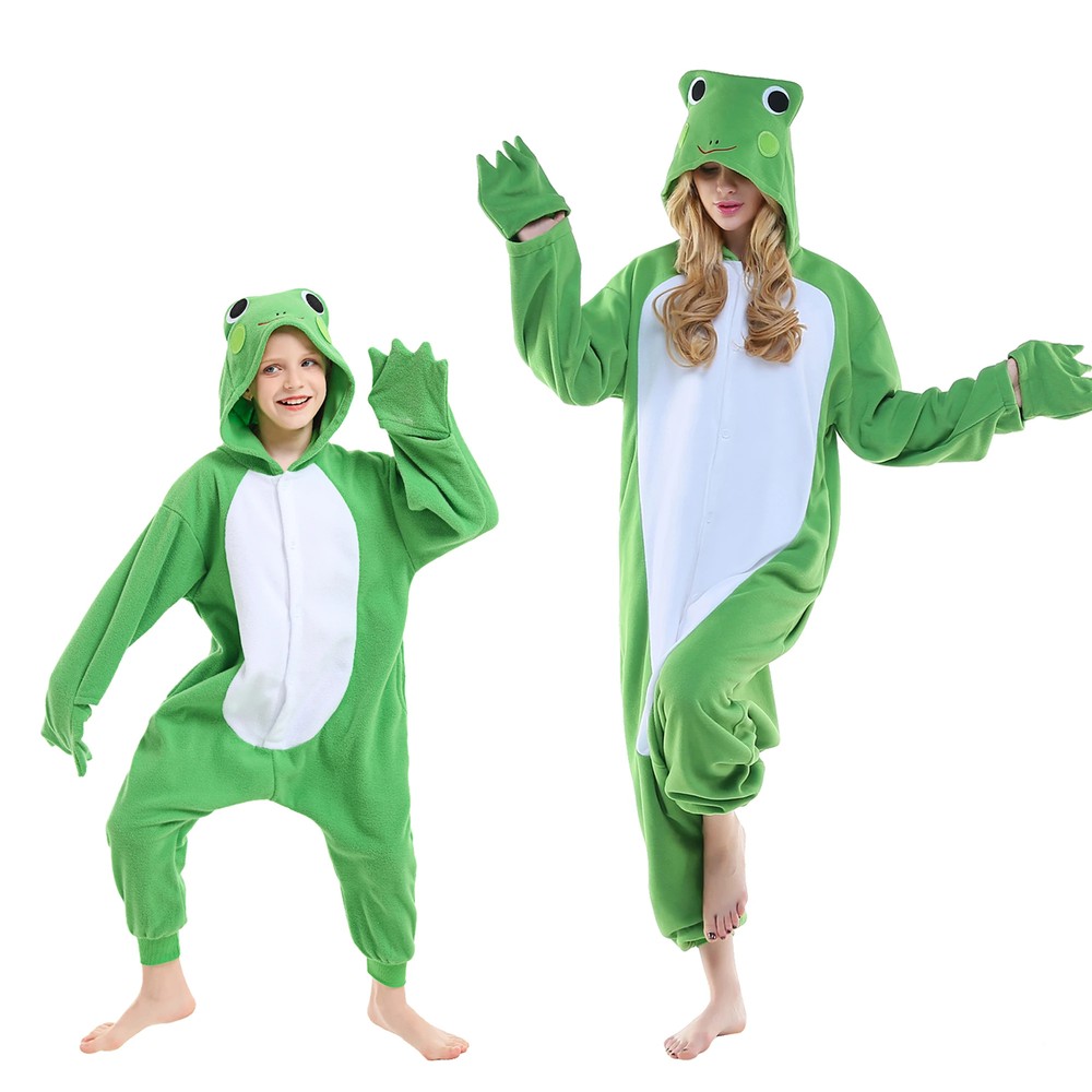 Frog One-piece Pajamas Family Matching Homewear Halloween Cosplay Costume