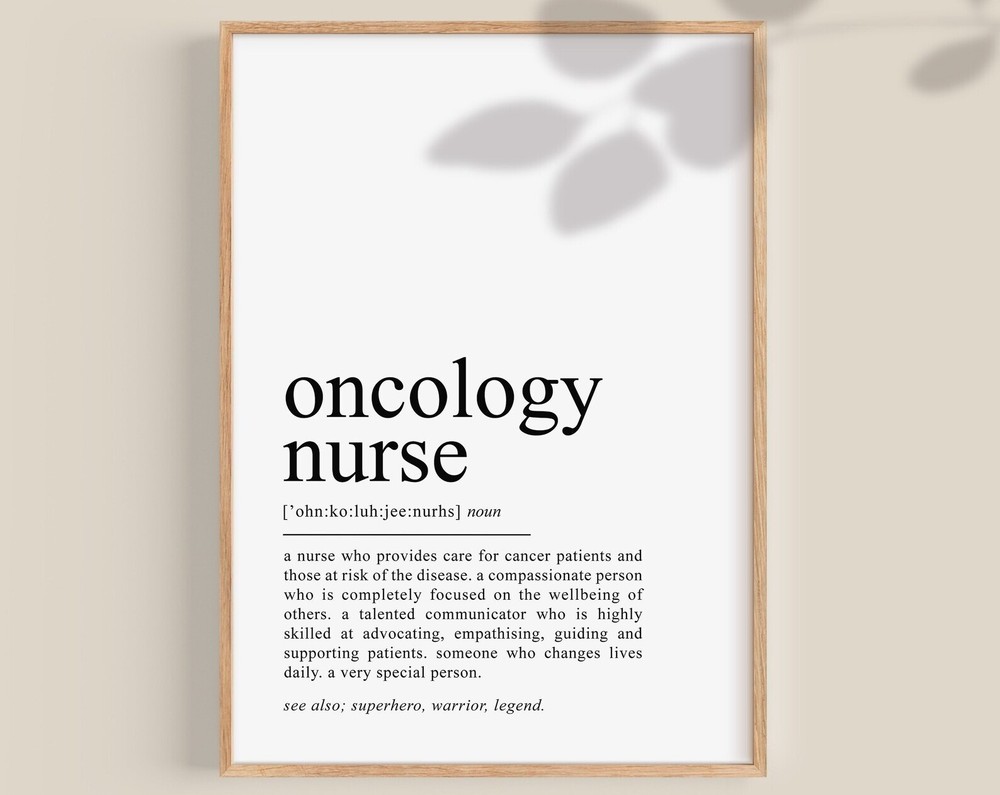 Oncology Nurse Definition Print Oncology Nurse Gift Cancer Nurse Gift Thank You