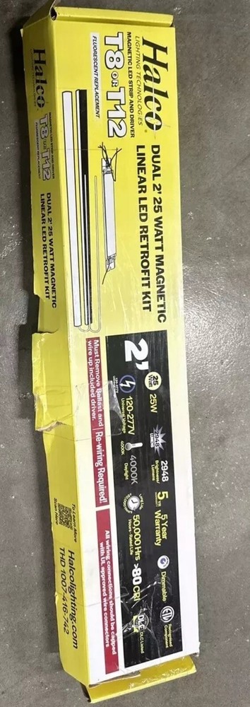 Halco Lighting Technology Dual 2ft 34 Watt Equivalent LED White Strip Light