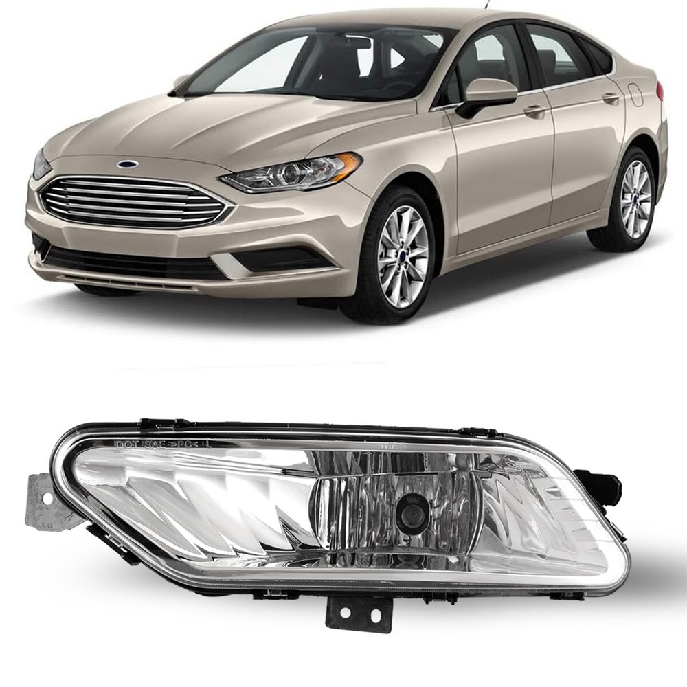 Driver Side Fog Light For 2017 2018 Ford Fusion Clear Lens Driving Bumper Lamp