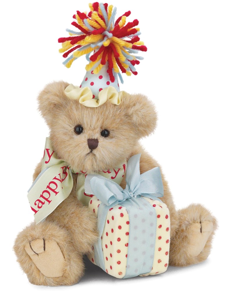 Bearington Happy Birthday Plush Suffed Animal Teddy Bear, 10