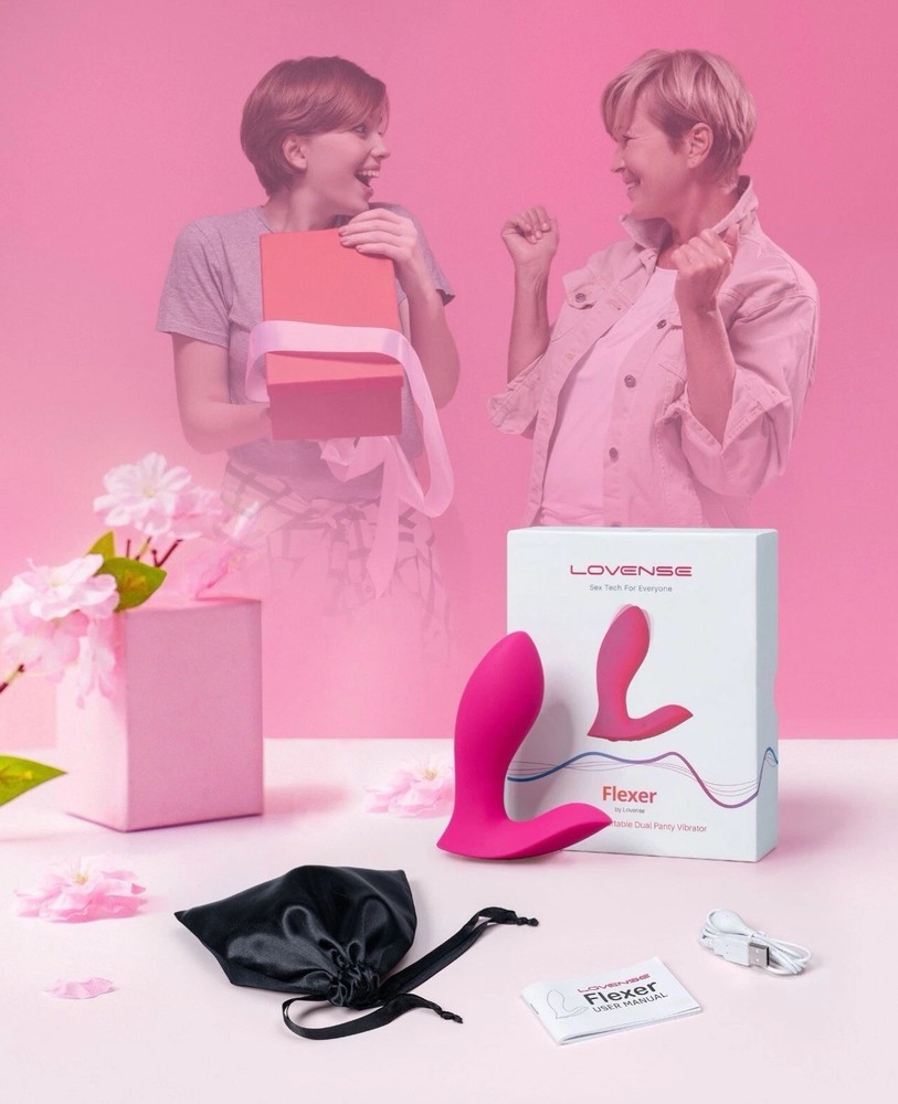 Lovense Flexer Lush Remote Control G-Spot Vibrator, Wearable Long Distance Adult