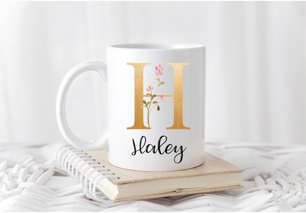 Personalized Name Mug For Women Personalized Name Gift Nature Design Present