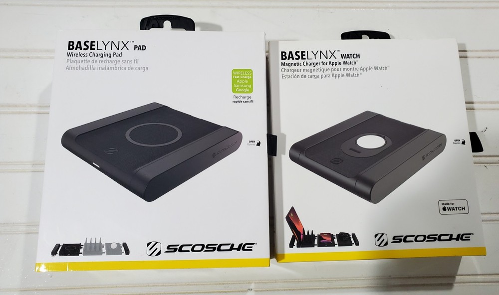 Scosche BaseLynx Apple Watch Modular Charging Station - Black  and Charging Pad