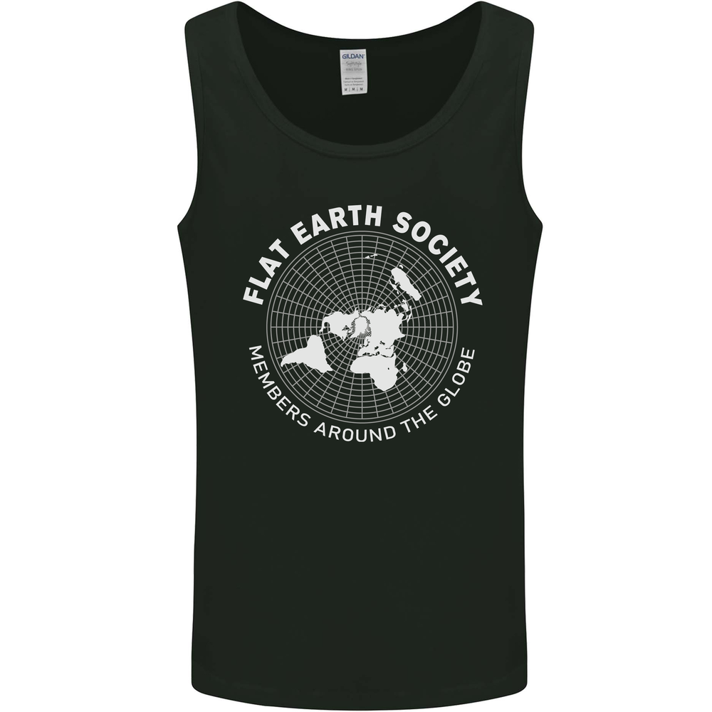 Flat Earth Society Members Around the Globe Mens Vest Tank Top