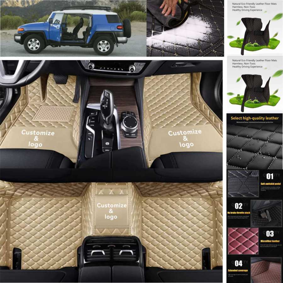 For Toyota FJ Cruiser Car Floor Mats Interior Accessories Leather Personalized