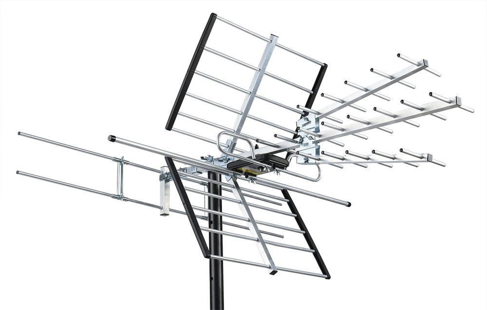 Outdoor TV Antenna, Long Range Digital OTA Antenna for 4K 1080P VHF UHF, 200 ...