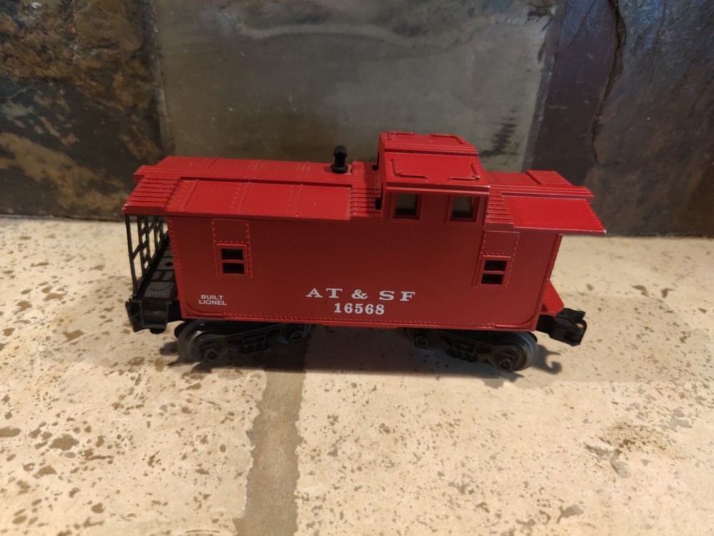 Lionel 7-inch A.T. & S.F. Red Caboose #16568 Model Train