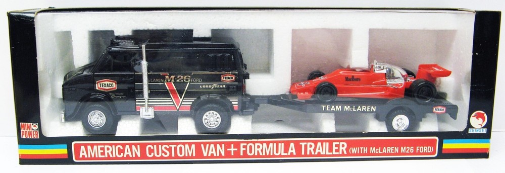 American Custom Van + McLaren M26 Ford F1 on Trailer 1/30 Shinsei 4609 Singapore