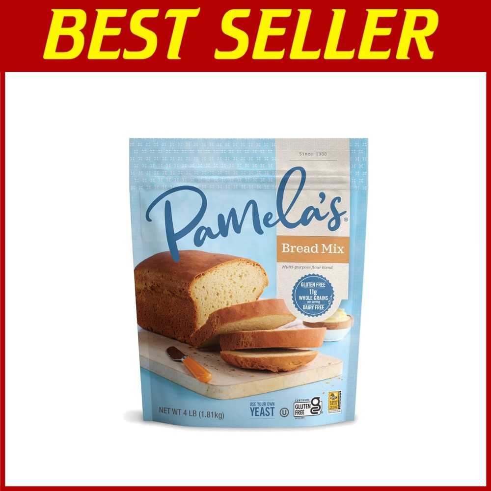 Pamela's Gluten-Free Bread Mix, 4lb Bags (Pack of 3)