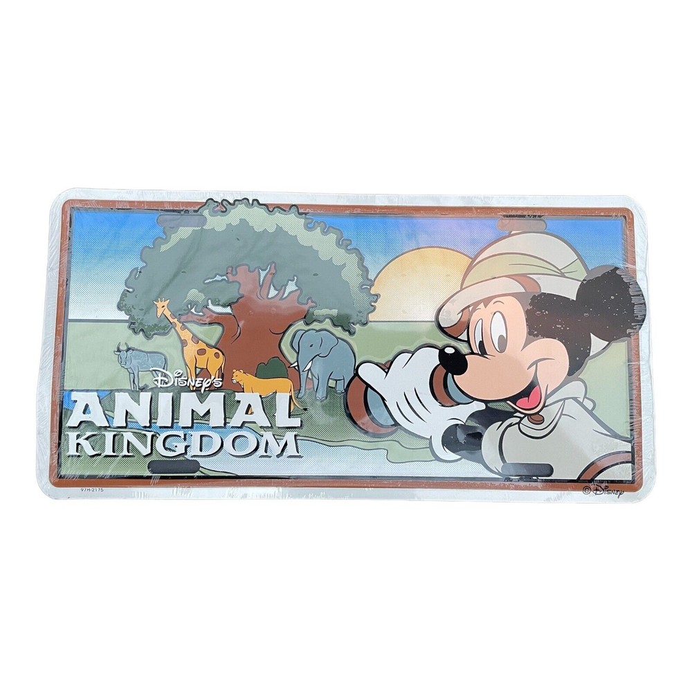 Disney World Animal Kingdom Mickey Mouse Metal License Plate