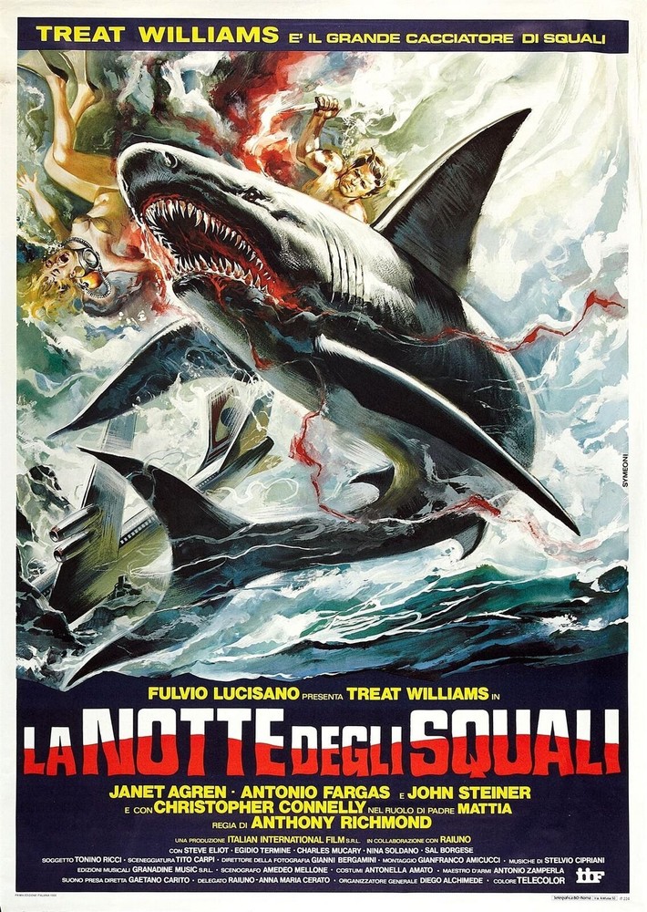 Night of Sharks Movie Poster Art Print Choose Your Size