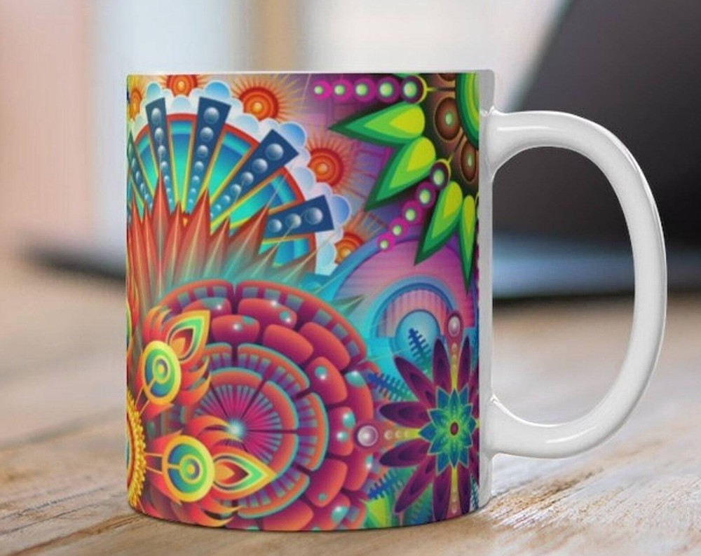 Psychedelic Mug Modern Hippie Mugs Psychedelic Art Coffee Mug Gift For Modern Hi