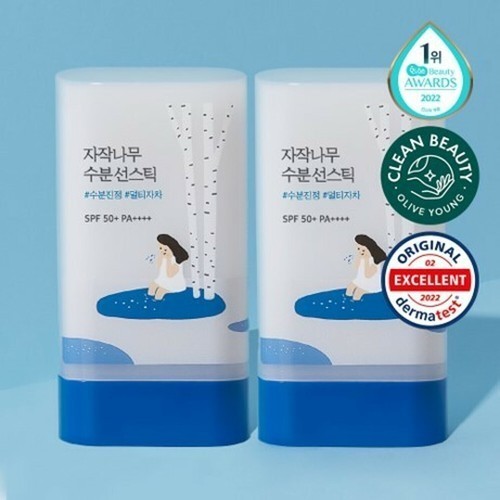 [US seller] 2 x ROUND LAB Birch Juice Moisturizing Sun Stick SPF50+ 19g K Beauty