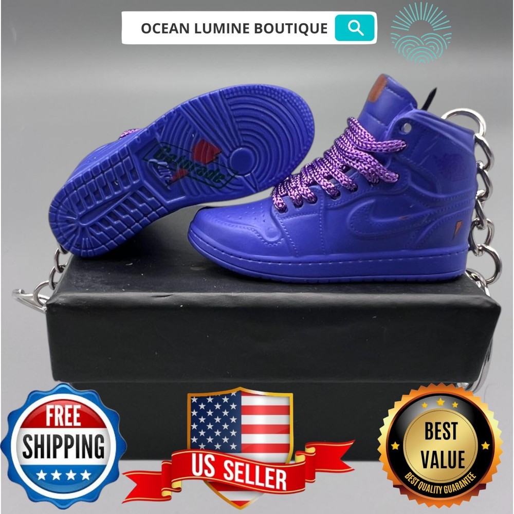 Air Jordan 3D Mini Sneaker Keychain, Basketball Sneaker Collectible, Box Options