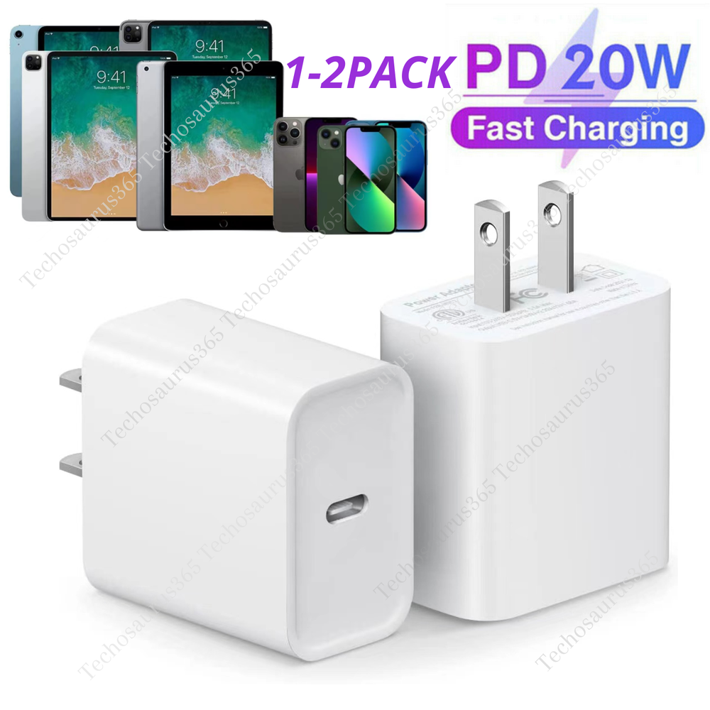 For iPhone 11 12 13 14 15 16 XR 8 iPad Fast Charger 20W PD Power Adapter Type-C