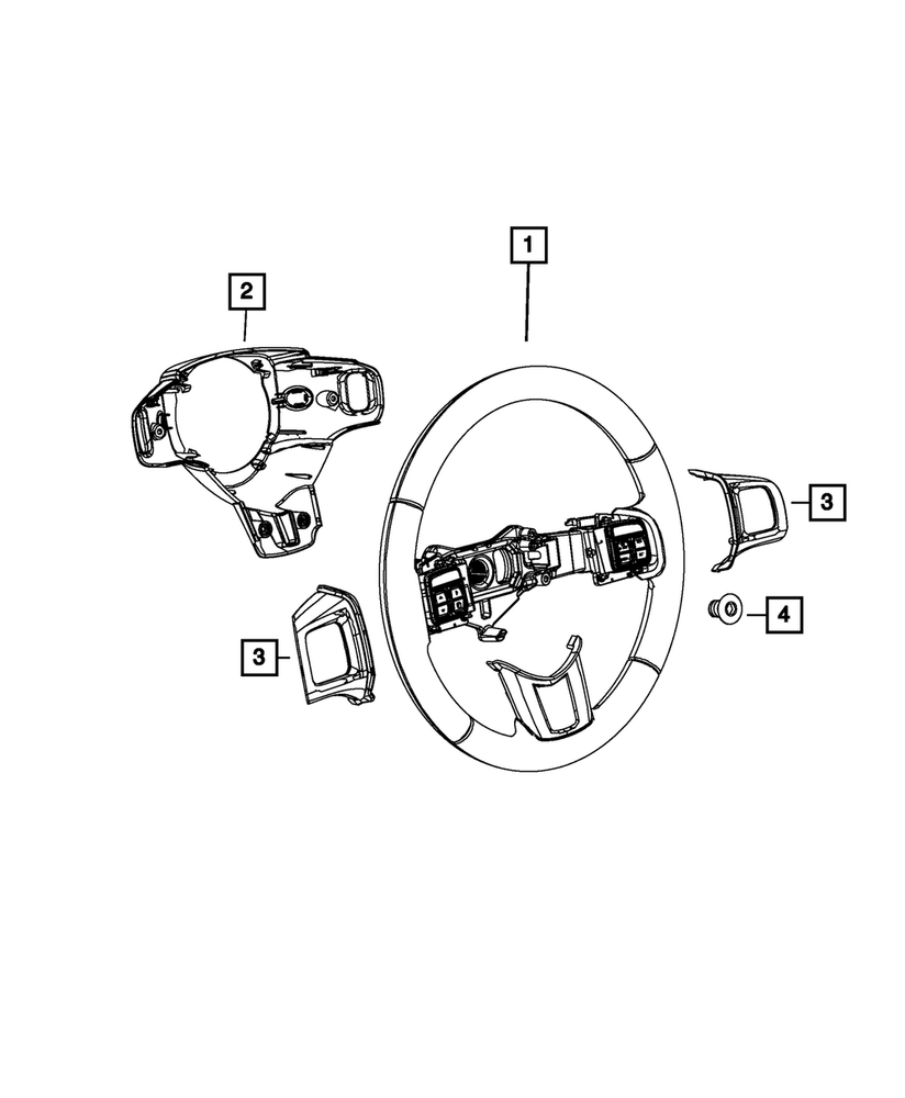 Genuine Mopar Steering Wheel 5MA461XMAA