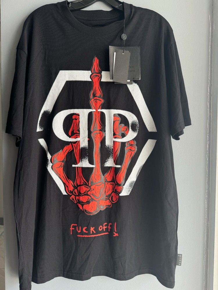Philipp Plein Authentic Men's Skeleton Edition Black T-Shirt XXL Brand New wTags