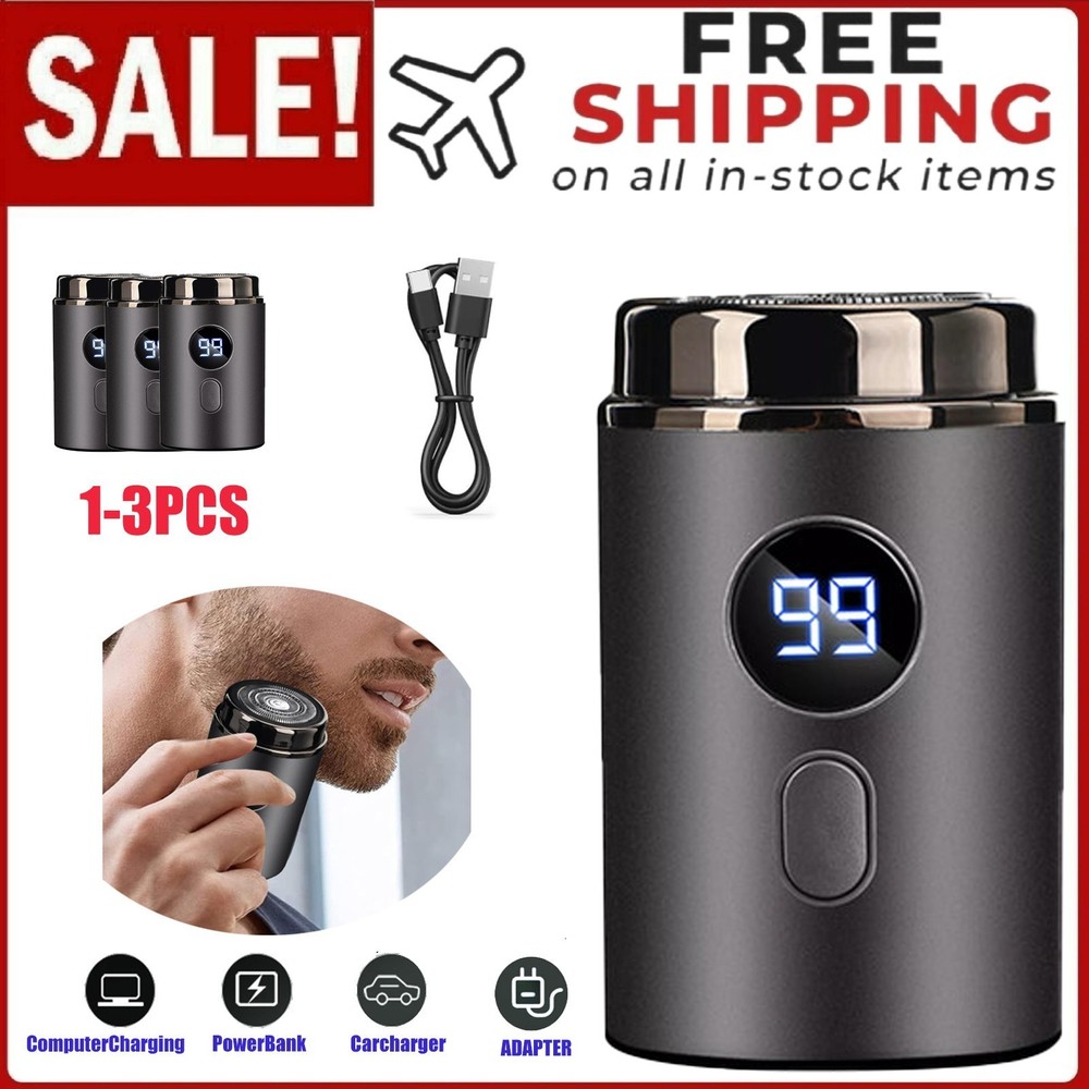 1-3Pcs mini shaver rechargeable full body wash travel car portable men shaver