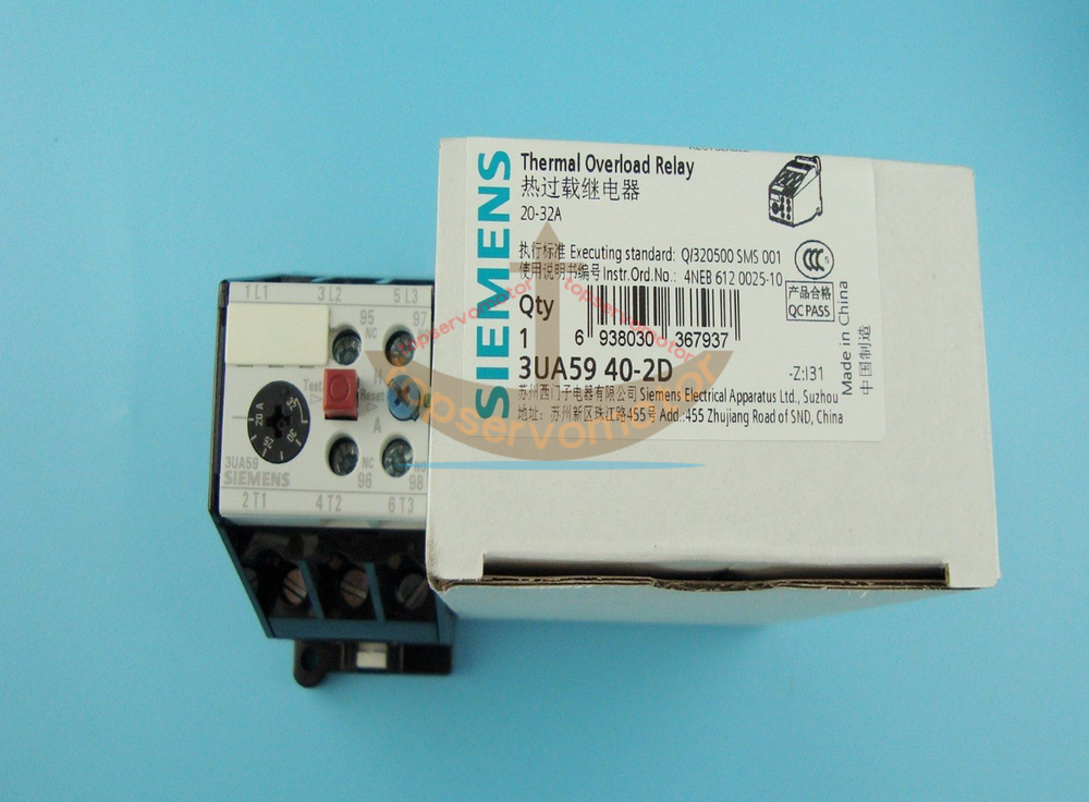 1PC New Siemens 3UA59 40-2D Thermal Overload Relay