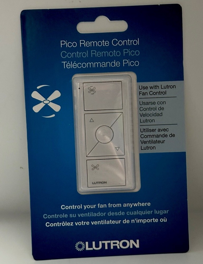 Lutron Pico Remote for Caseta Wireless Smart Fan (PJ2-3BRL-WHF01) White - NEW