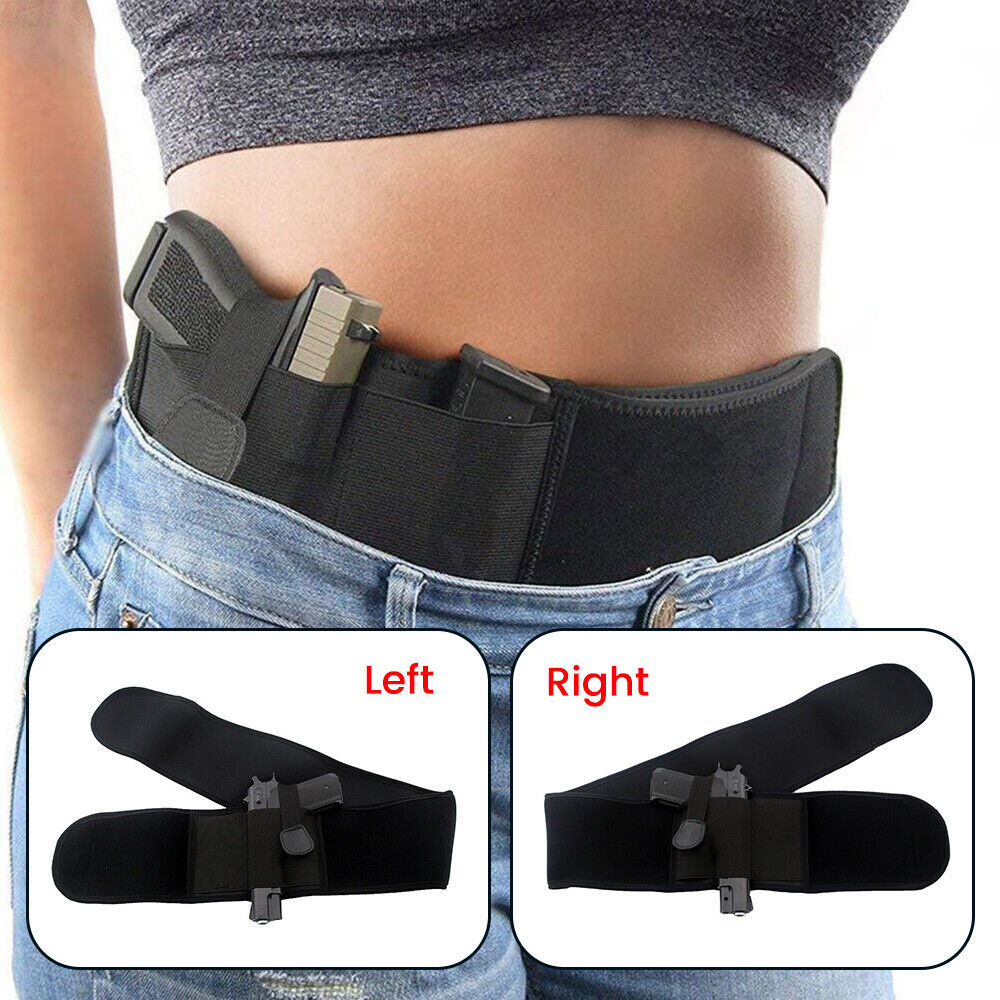 Concealed Tactical Belly Band Holster Hand Gun Carry Pistol Waist Hidden Belt